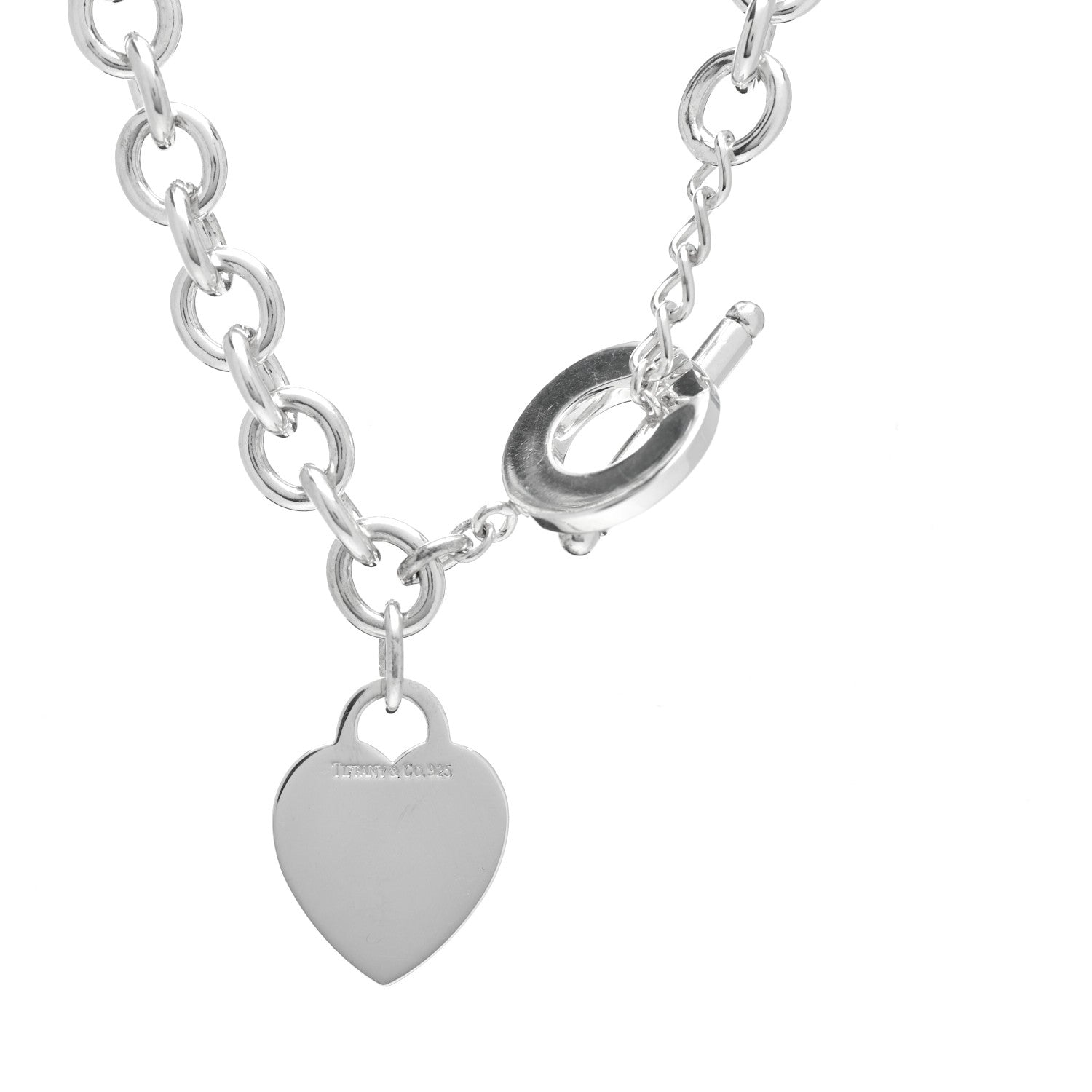 Tiffany Sterling Silver Heart Tag Toggle Necklace 4 of 4