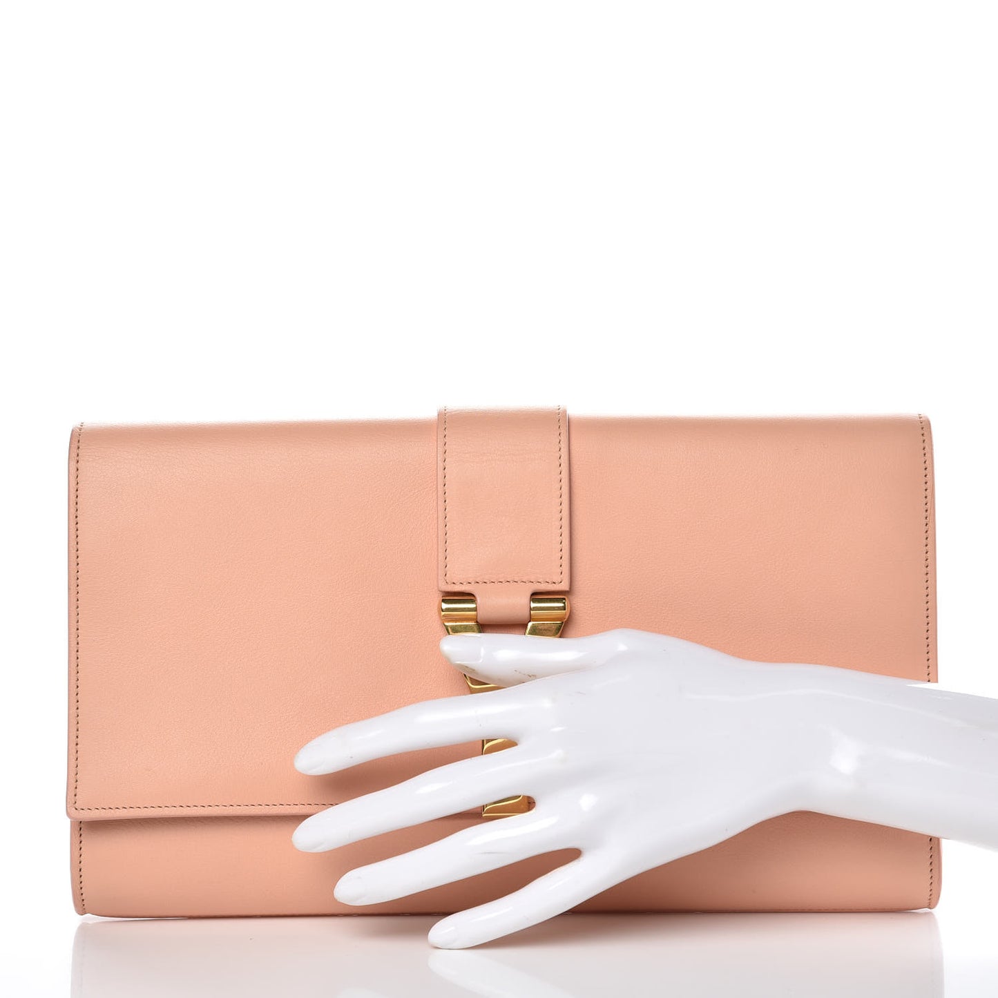 Calfskin Classic Y Ligne Clutch Blush