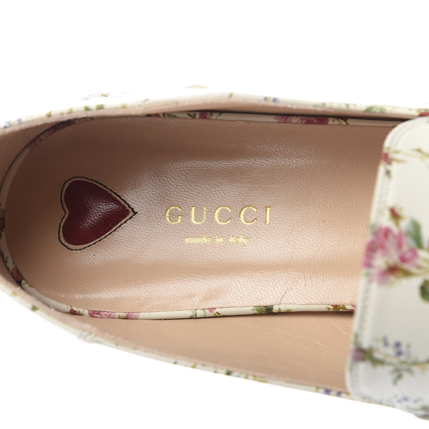 Gucci Calfskin Web Pearl Floral Embellished Peyton Loafer 41 White Multicolor 7 of 9