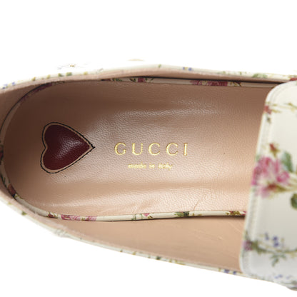 Gucci Calfskin Web Pearl Floral Embellished Peyton Loafer 41 White Multicolor 7 of 9