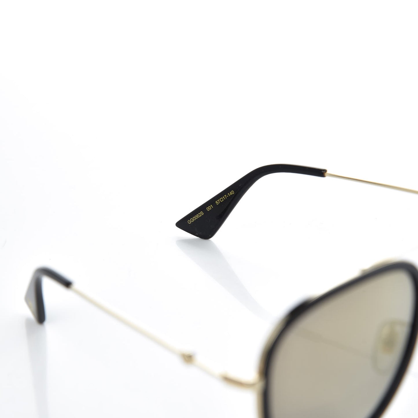 Aviator Sunglasses GG0062S Black Gold