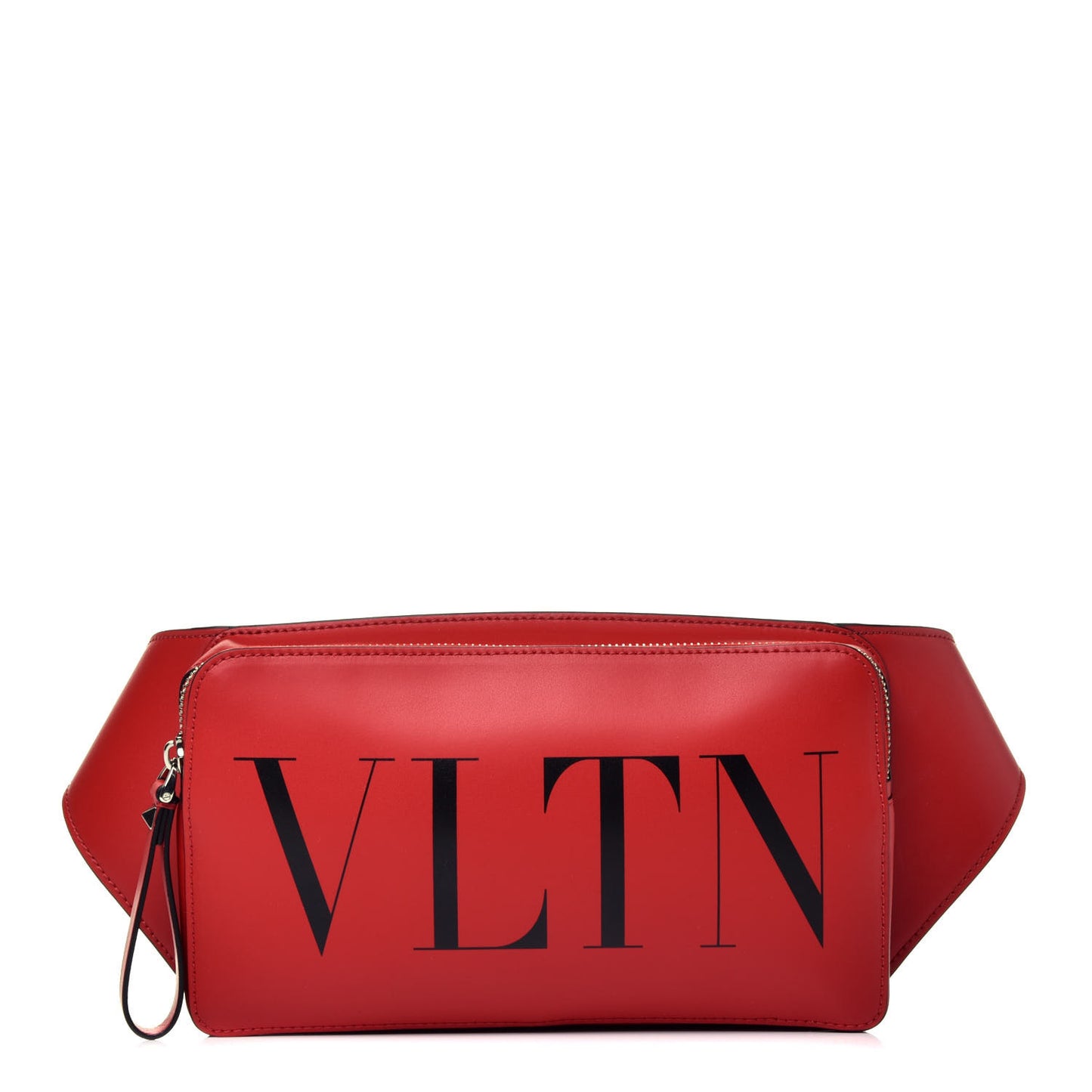 Calfskin Mens VLTN Belt Bag Pure Red Black