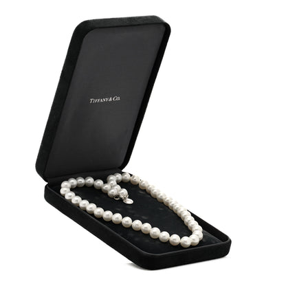 Tiffany Sterling Silver Freshwater Cultured Pearl 8-9mm Ziegfeld Necklace 6 of 7