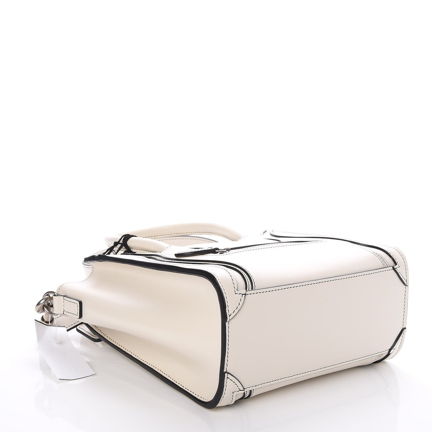 Satin Calfskin Nano Debossed Luggage White