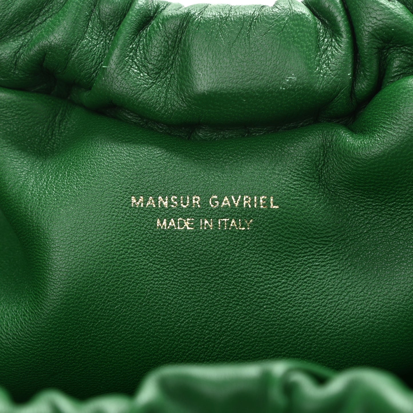 Lambskin Mini Cloud Clutch Green