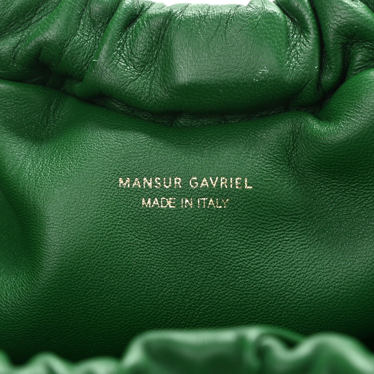 Mansur Gavriel Lambskin Mini Cloud Clutch Green 6 of 10
