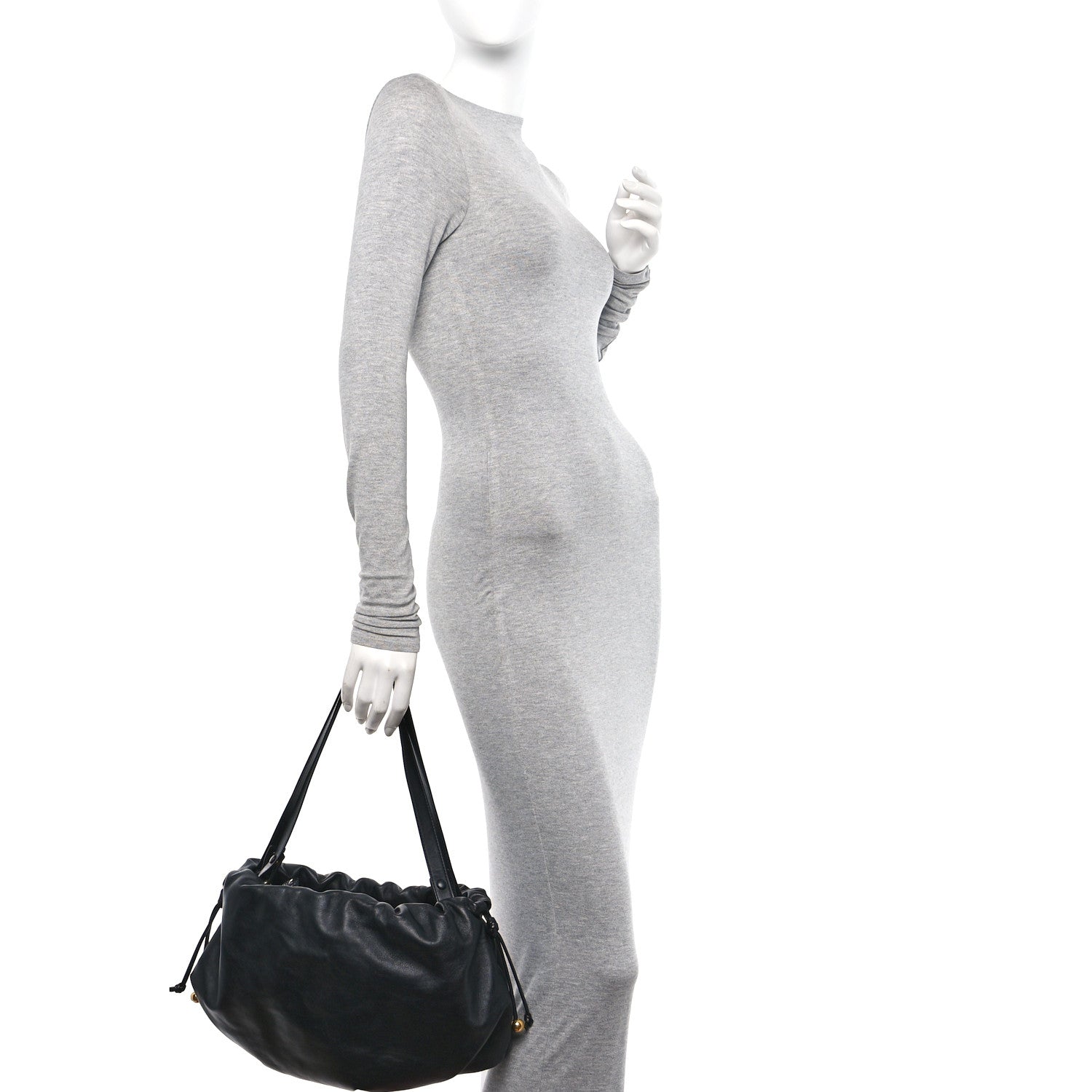 Bottega Veneta Nappa The Bulb Black 2 of 11
