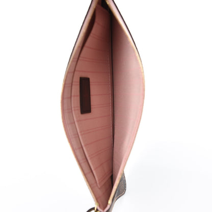 Louis Vuitton Damier Ebene Neverfull MM GM Pochette Rose Ballerine 5 of 7