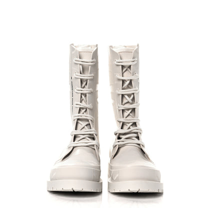 Christian Dior Rubber Camouflage Diorcamp 15mm Tall Boots 39 Off White 2 of 8