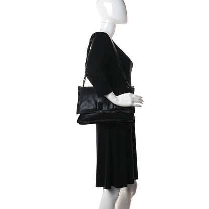 Salvatore Ferragamo Calfskin Medium Viva Bow Shoulder Bag Black 2 of 12