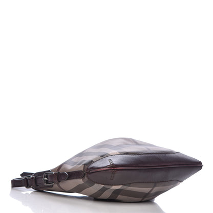 Burberry Smoked Check Hartham Shoulder Bag Chocolate 4 of 16