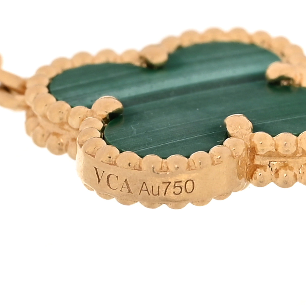 Van Cleef & Arpels 18K Yellow Gold Malachite 5 Motifs Vintage Alhambra Bracelet 5 of 11