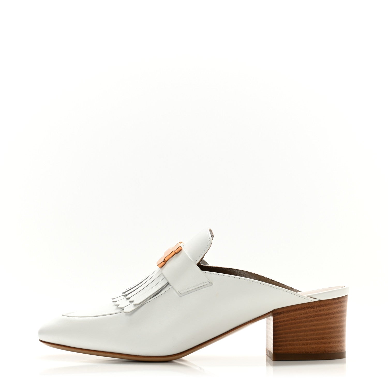 Hermes Goatskin Tuileries Mules 37 White 1 of 9