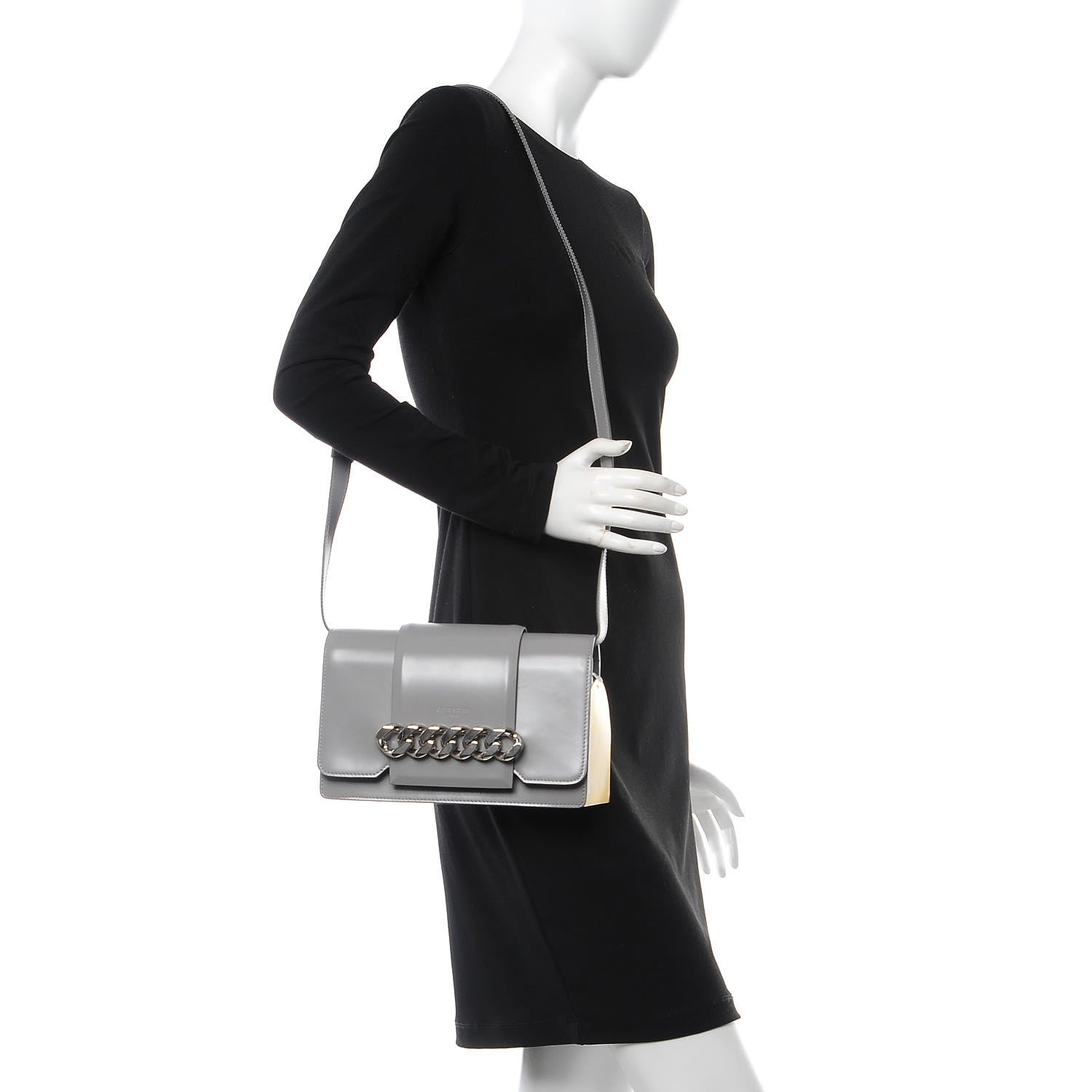Givenchy Calfskin Infinity Flap Bag Pearl Grey 2 of 7