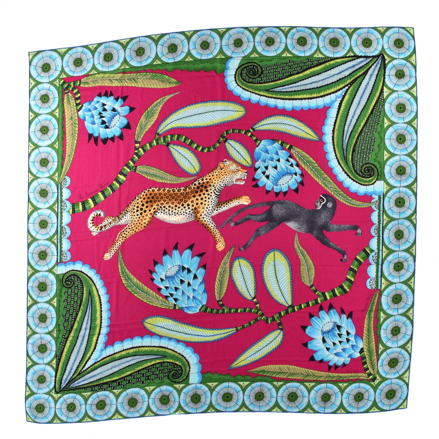 Hermes Cashmere Silk The Savana Dance Shawl 140 1 of 3