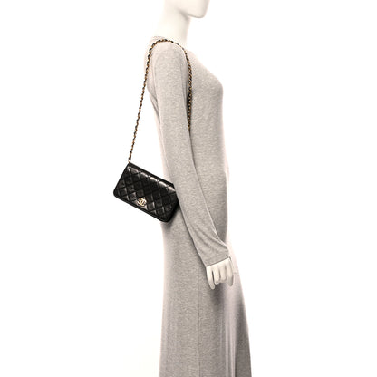 Chanel Lambskin Quilted Small Single Flap Black 2 of 12