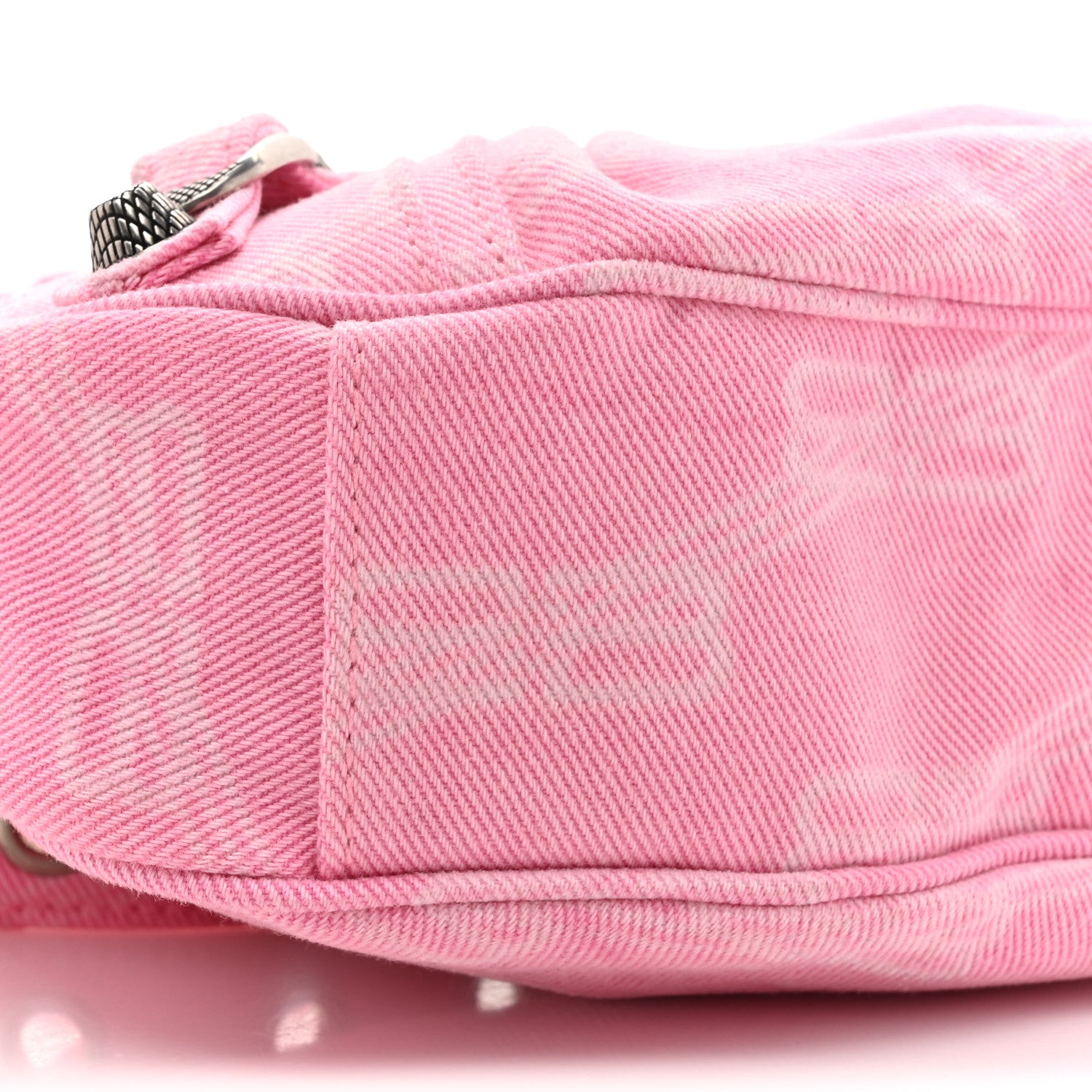 Balenciaga Denim BB Monogram Le Cagole Shoulder Bag XS Pink 10 of 11