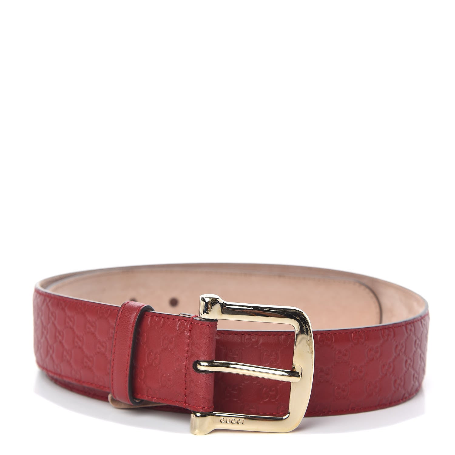 Gucci Soft Microguccissima Margaux Calfskin Belt 90 36 Rosso 1 of 6