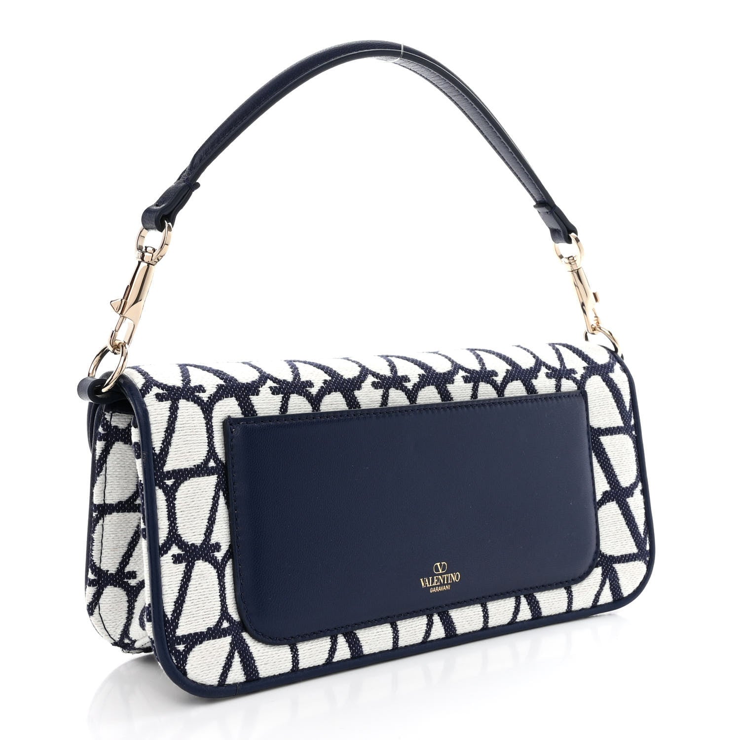 Valentino Garavani Toile Iconographe Cotton Vlogo Loco Shoulder Bag White Worker 3 of 13