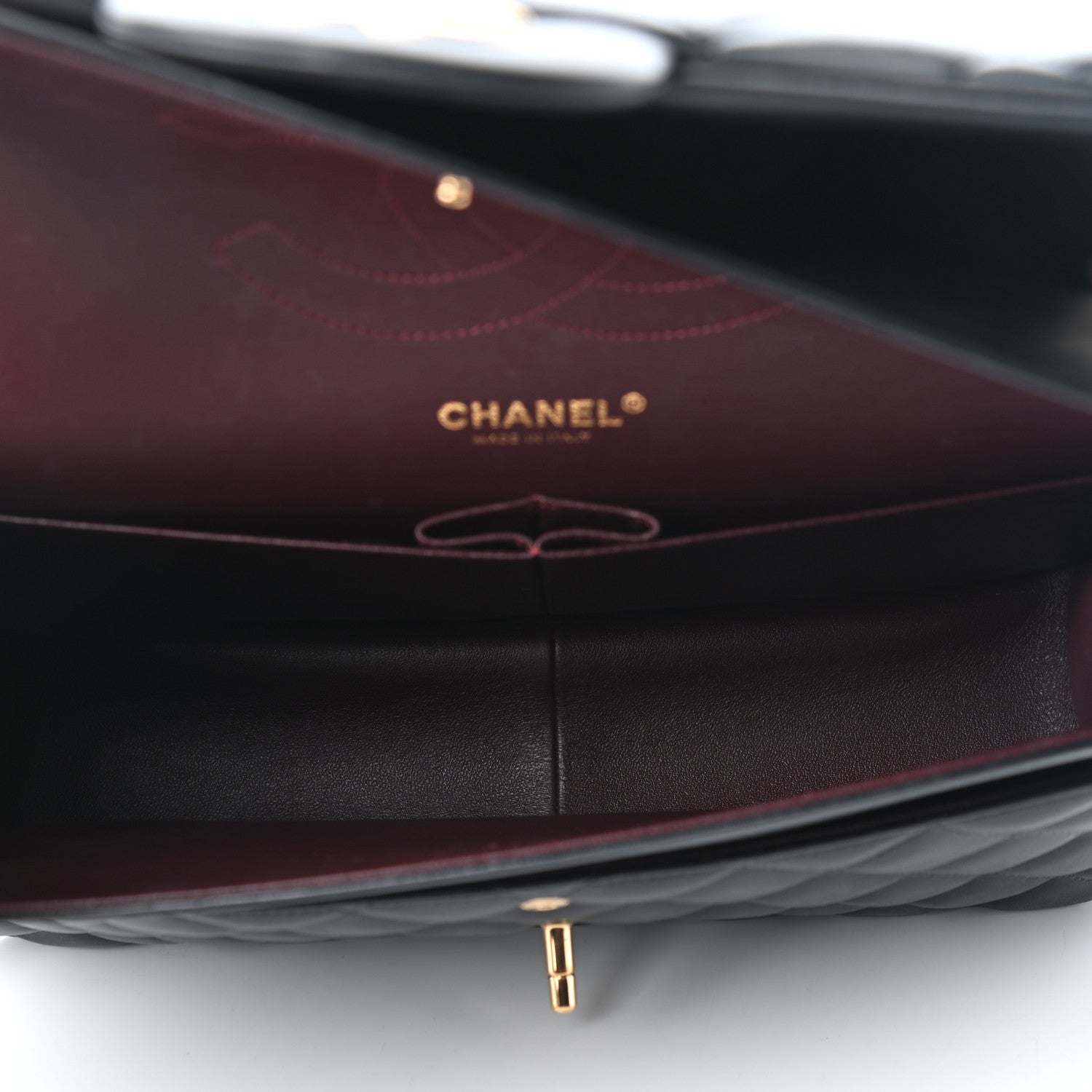 Chanel Lambskin Quilted Jumbo Double Flap Black 5 of 10