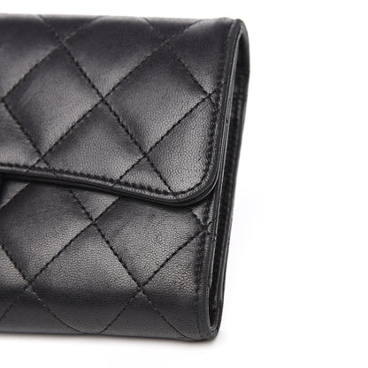 Chanel Lambskin Quilted Large Flap Wallet Black 11 of 15