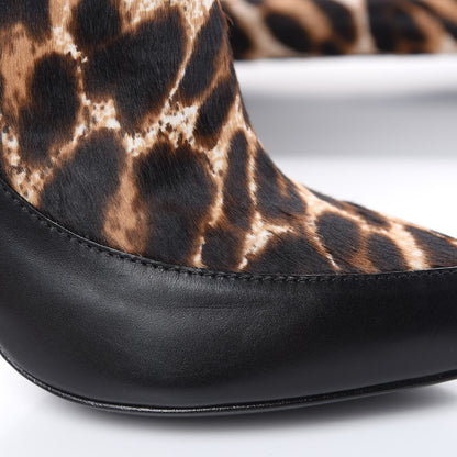Louis Vuitton Calfskin Patent Pony Hair Fireball Ankle Boots 38 Leopard 9 of 9