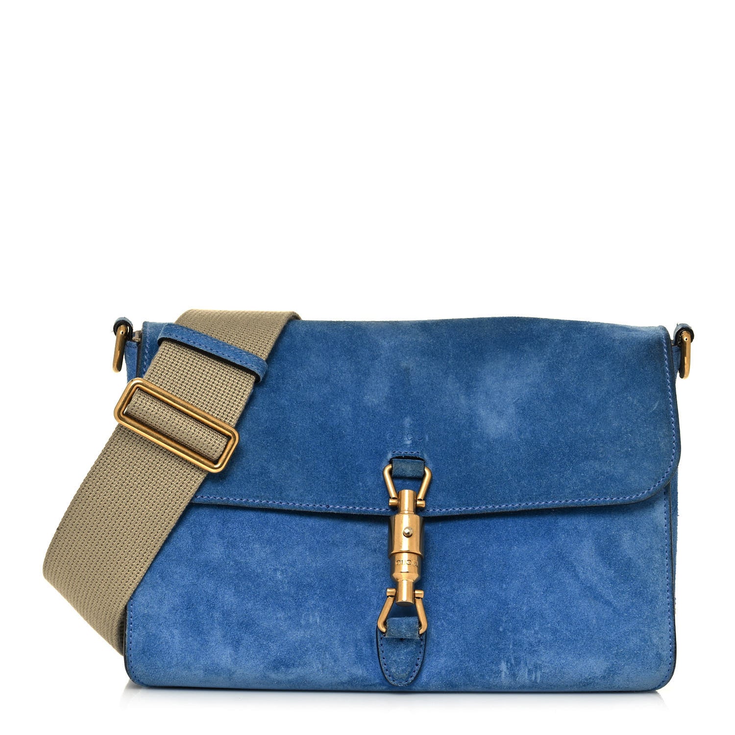 Gucci Soft Suede Small Jackie Shoulder Bag Cerulean Blue 1 of 14
