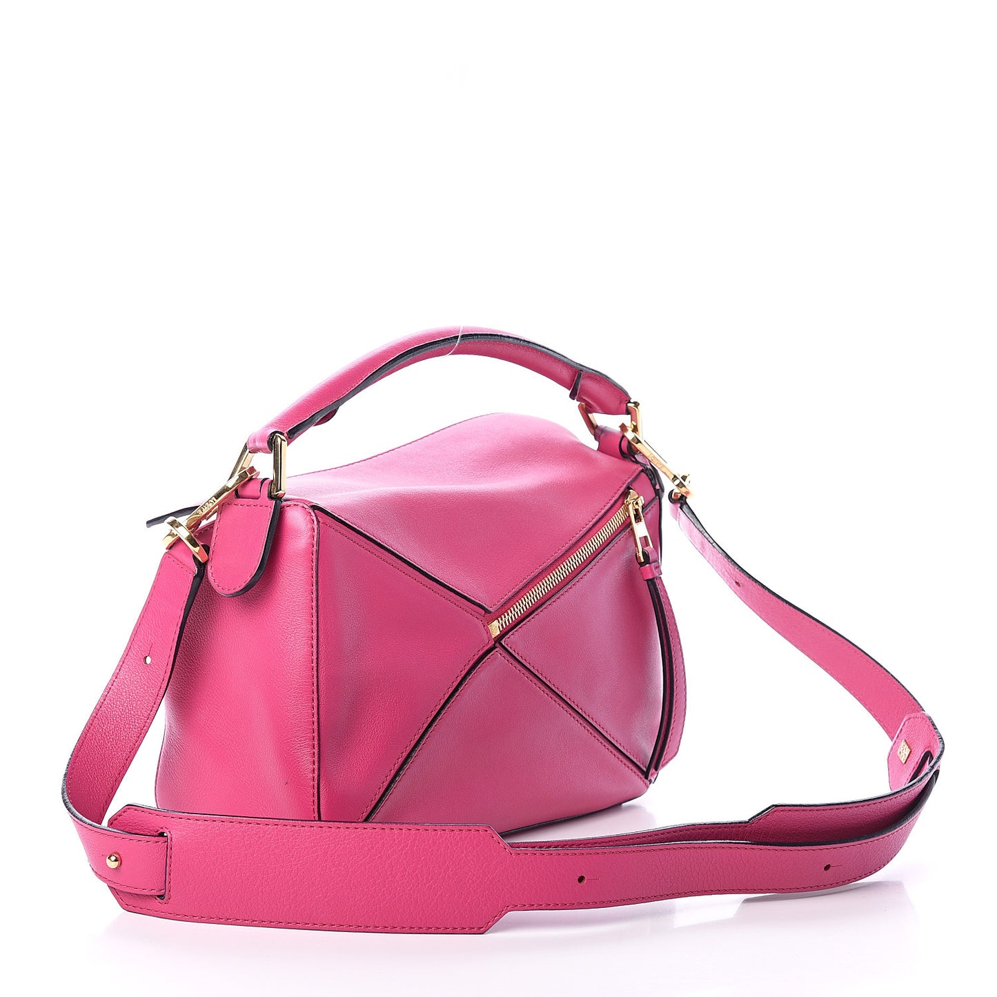 Calfskin Small Puzzle Bag Fuchsia