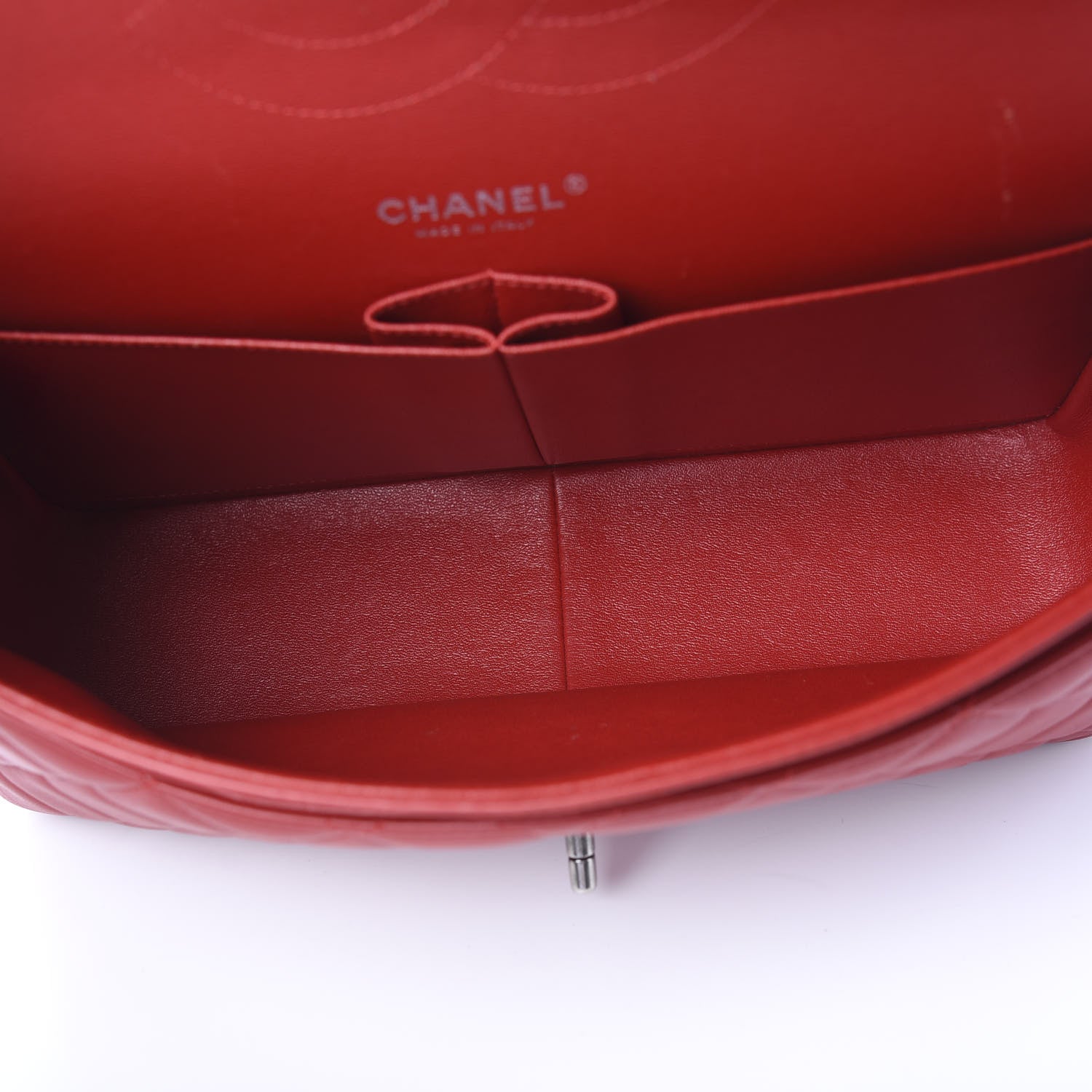 Chanel Lambskin Quilted Jumbo Double Flap Red 4 of 11