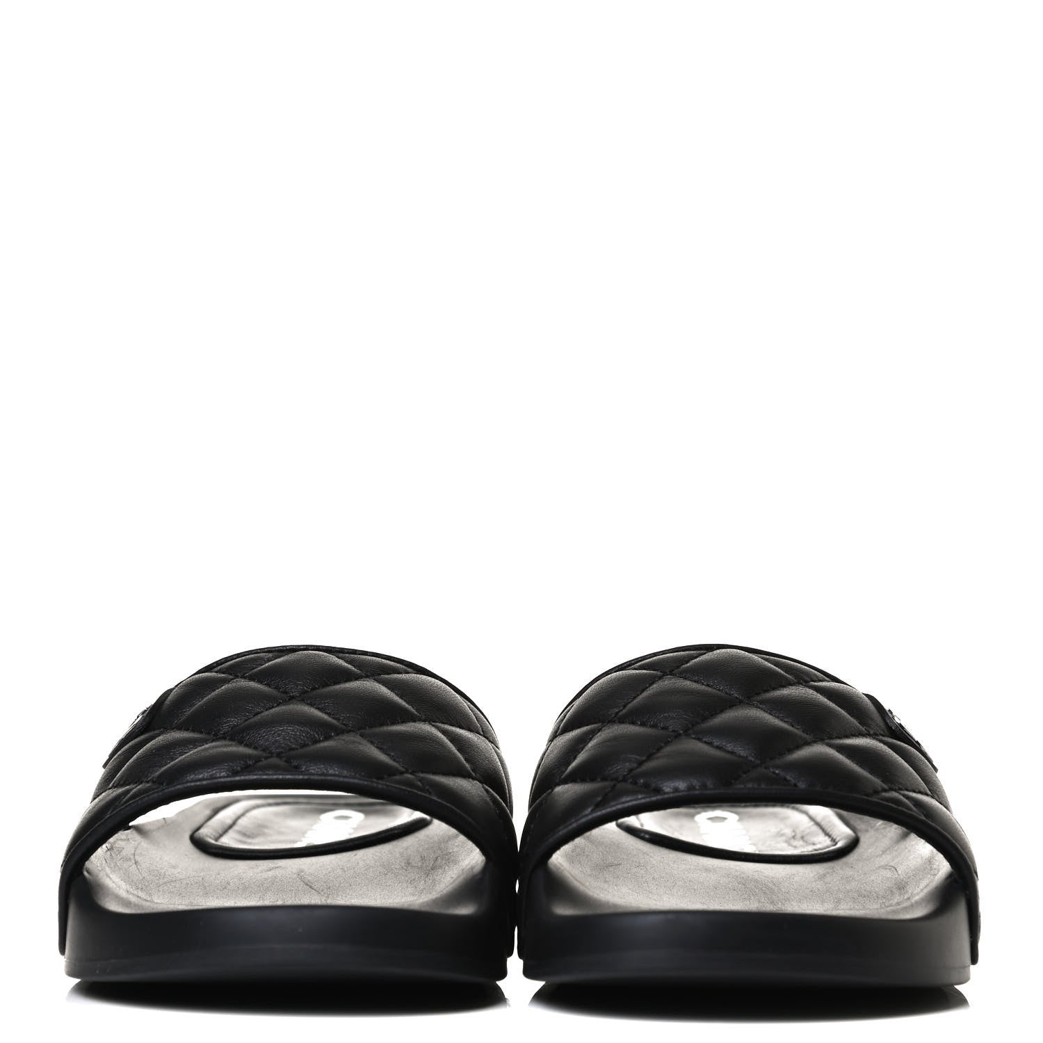 Chanel Lambskin Quilted CC Mules Sandals 35 Black 2 of 11