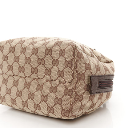 Gucci Monogram Calfskin Large Balthus Cosmetic Pouch Beige Ebony Cocoa 10 of 11