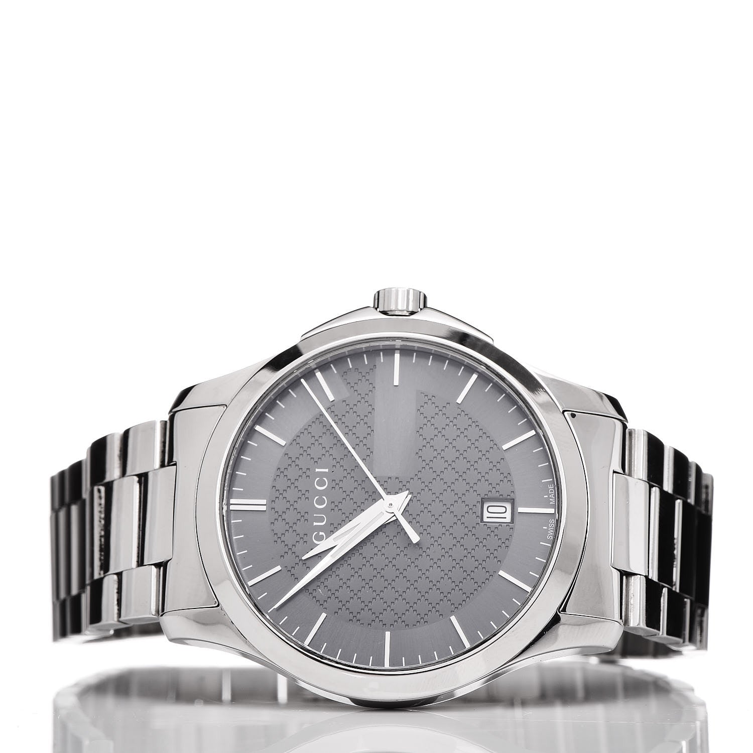 Gucci Stainless Steel 38mm G-Timeless Quartz Watch Grey 3 of 8