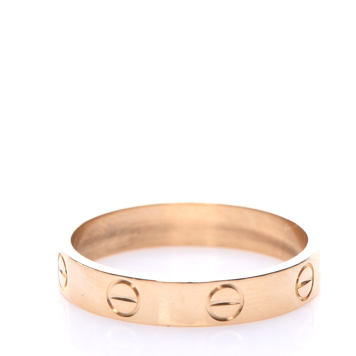 18K Yellow Gold 3.5mm LOVE Wedding Band Ring 55 7.25