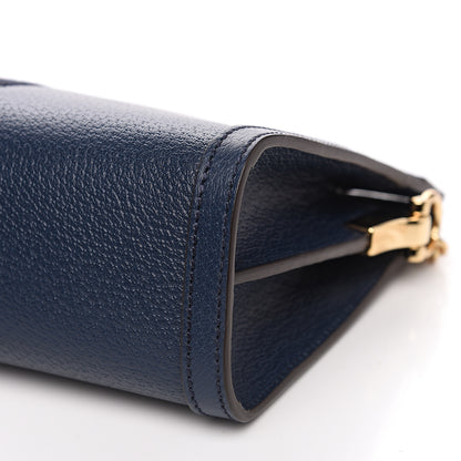 Gucci Textured Calfskin Web Small Ophidia Chain Shoulder Bag Blue Agata 8 of 8