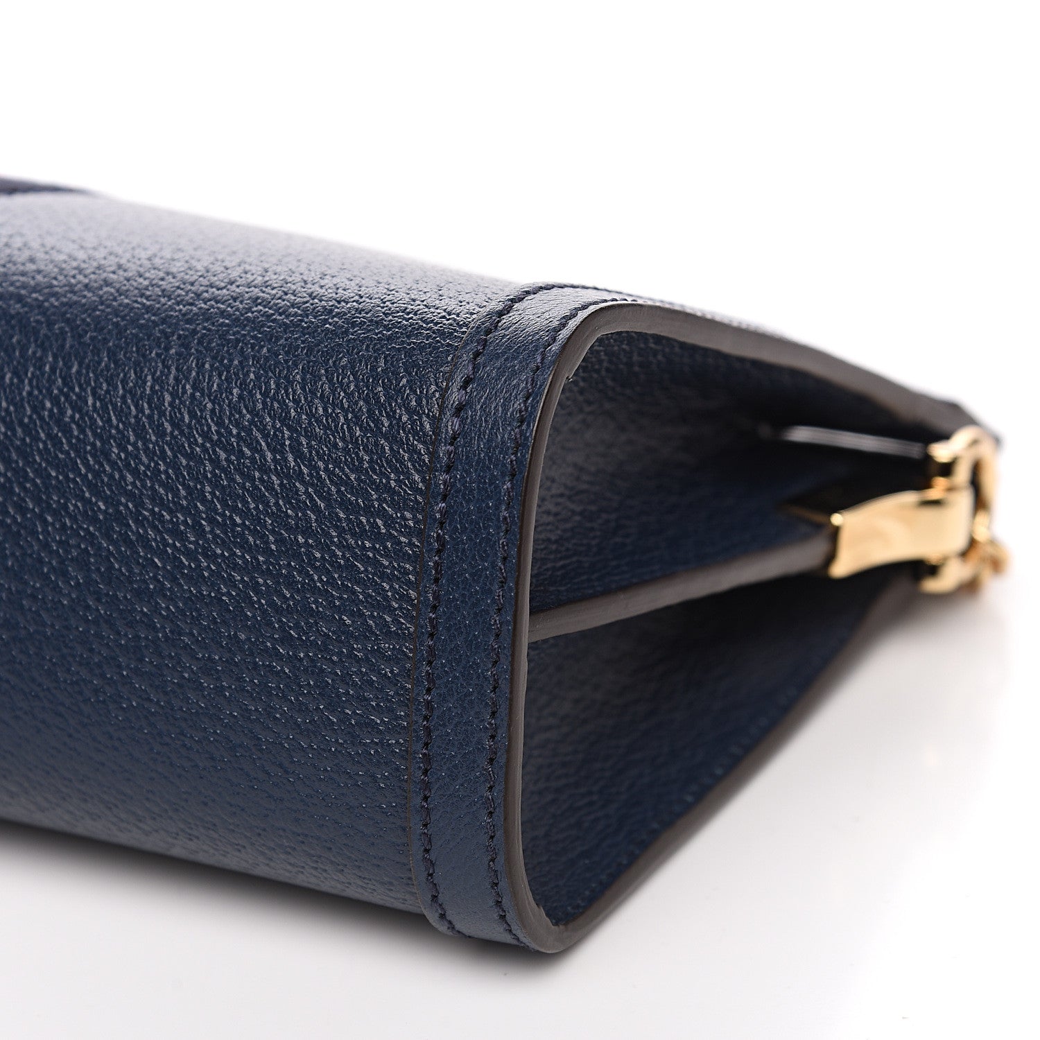 Gucci Textured Calfskin Web Small Ophidia Chain Shoulder Bag Blue Agata 8 of 8
