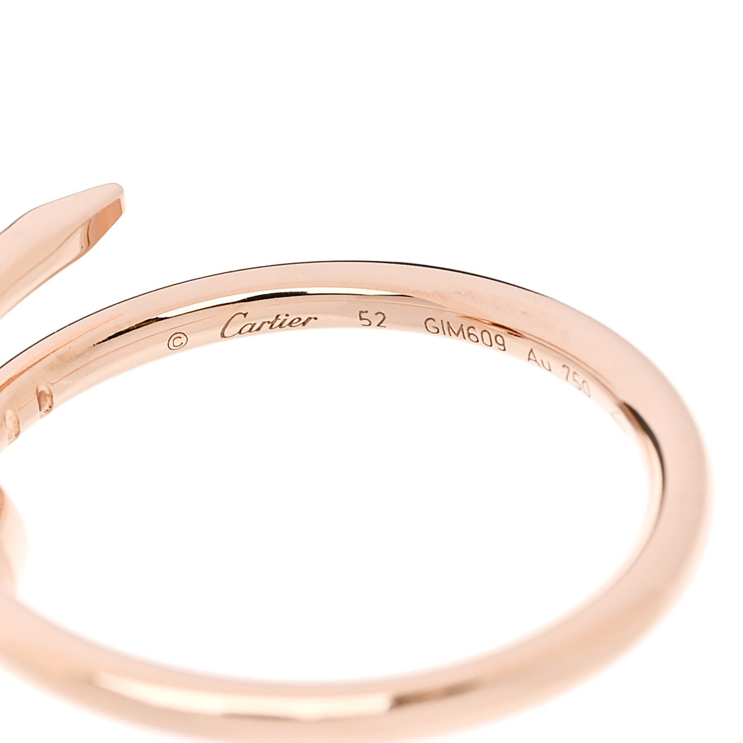 18K Pink Gold Small Juste Un Clou Ring 52 6