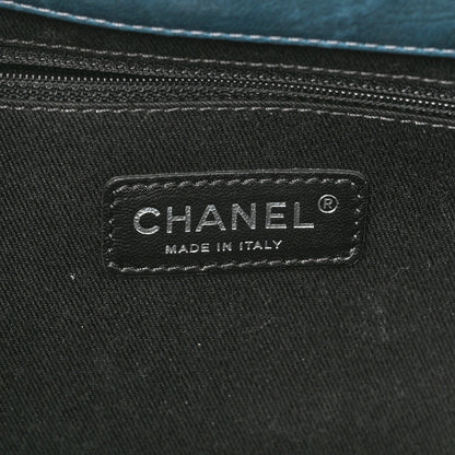 Chanel Washed Lambskin Quilted Maxi Take Away Flap Turquoise 6 of 11