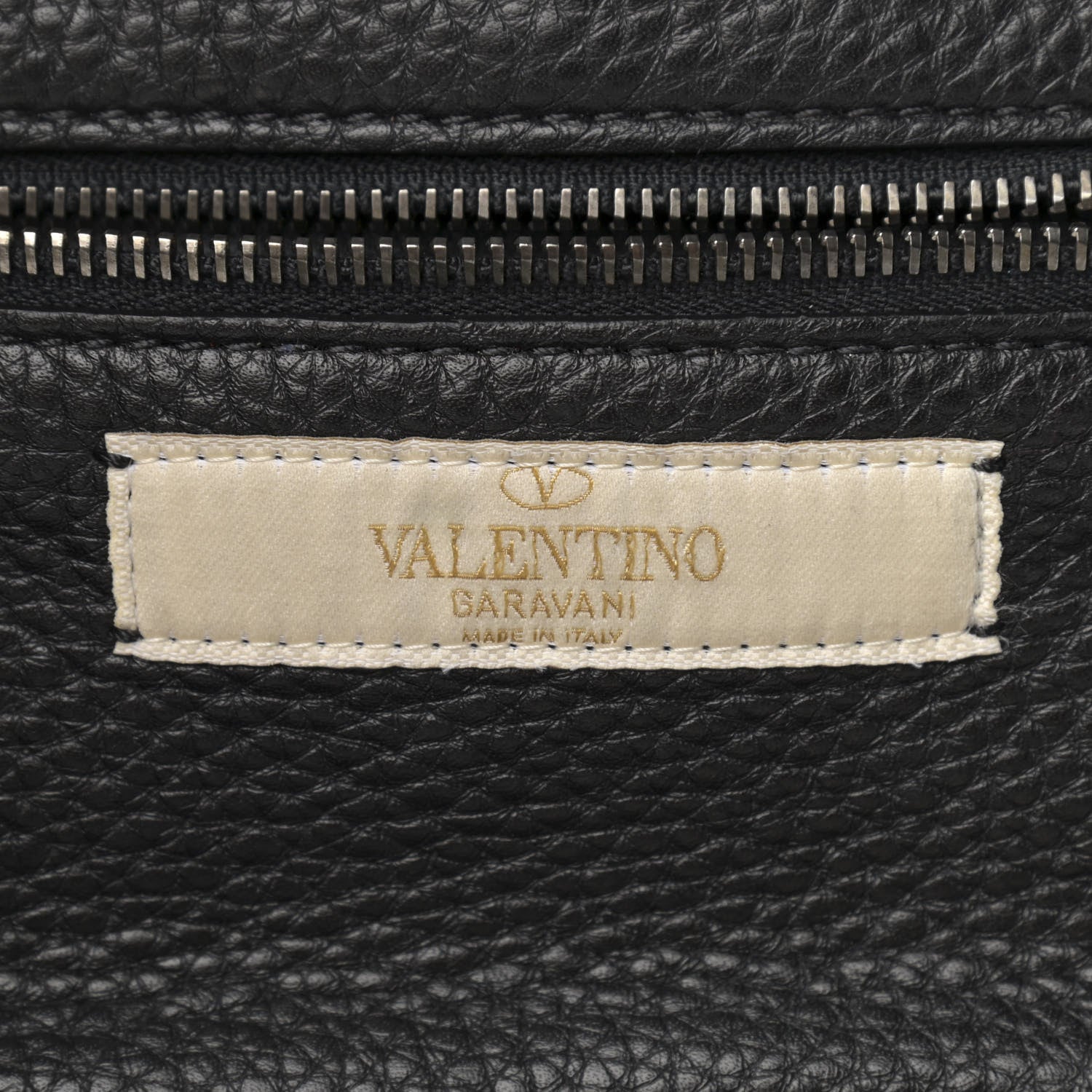 Valentino Garavani Grained Calfskin Turquoise Small Rockstud Rolling Tote Black 6 of 9