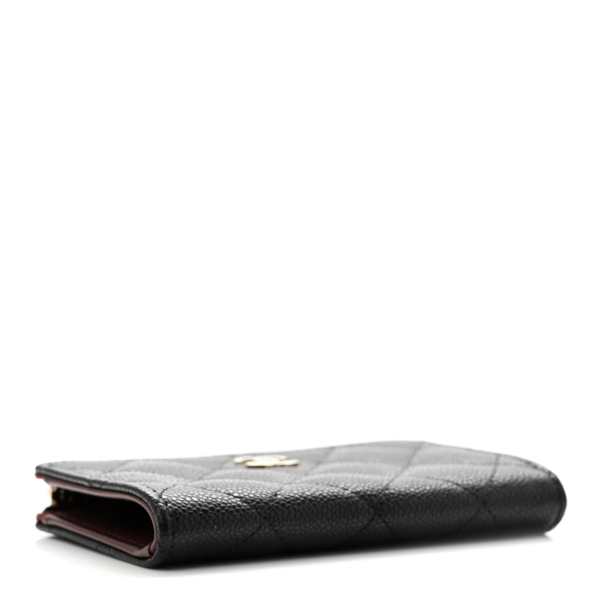Caviar Quilted Zipped Key Holder Case Black
