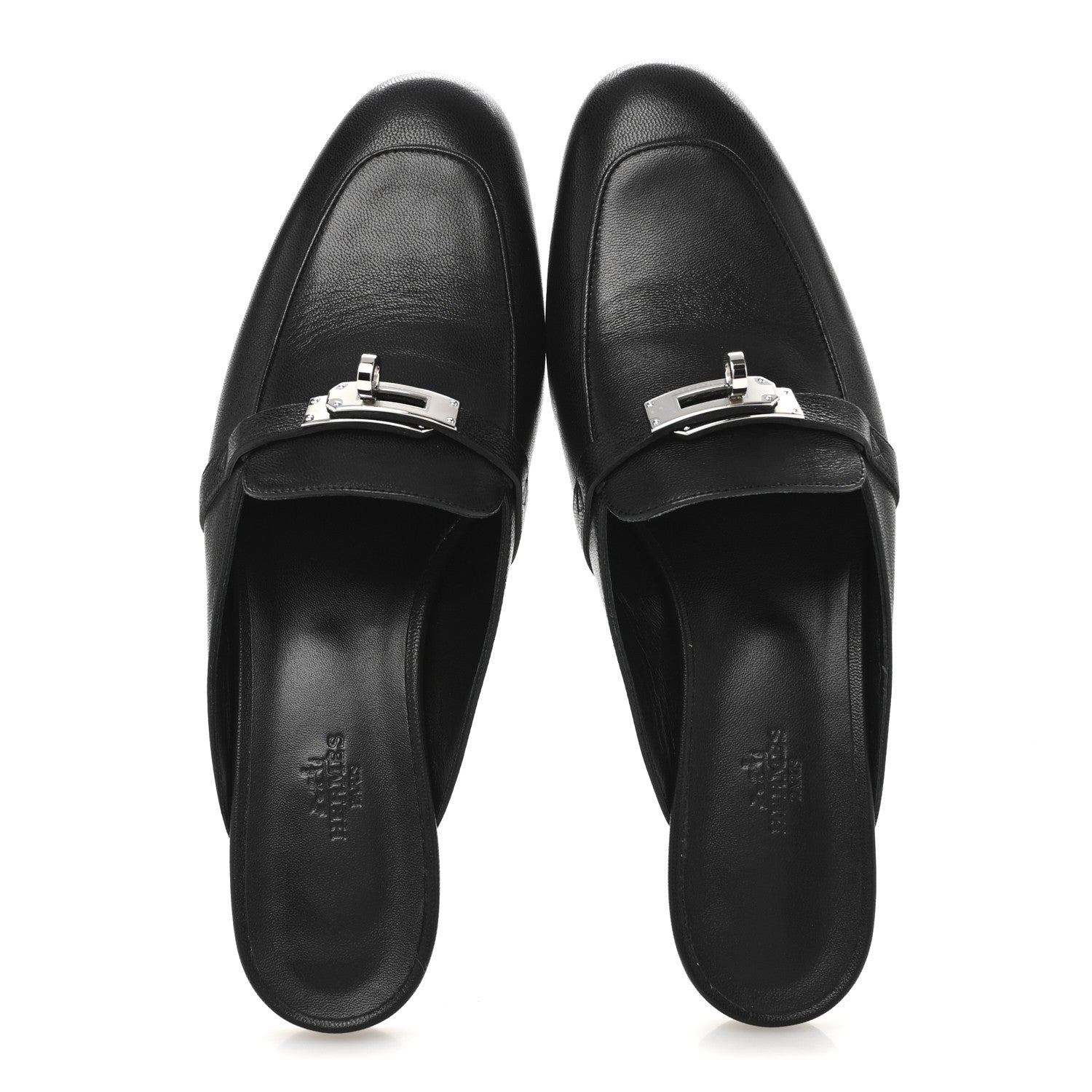 Hermes Goatskin Oz Mules 40 Black 2 of 11