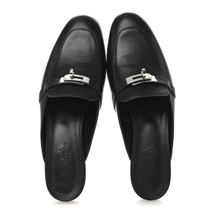 Hermes Goatskin Oz Mules 40 Black 2 of 11