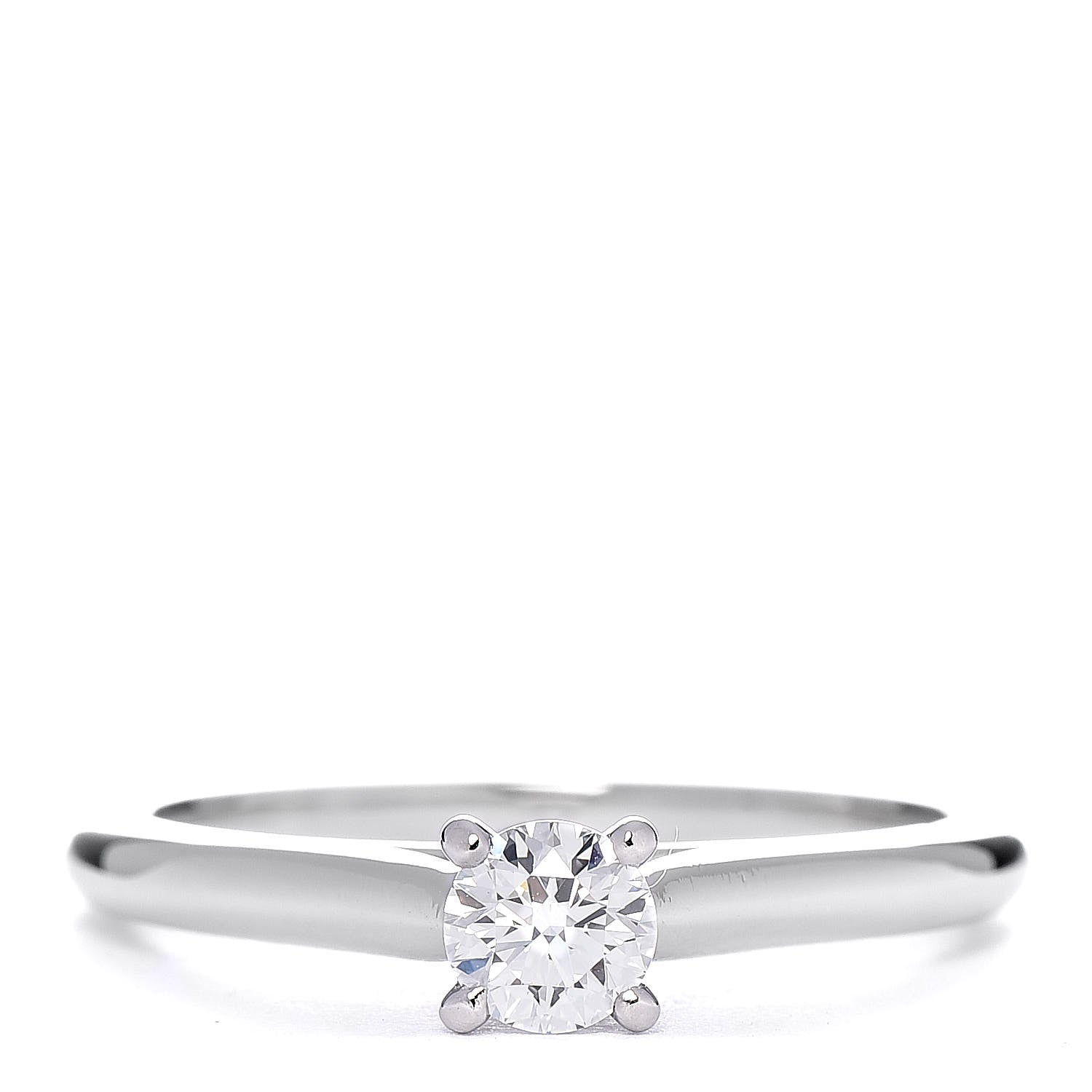 Cartier Platinum Diamond .24ct Solitaire Engagement Ring 49 4.75 1 of 6