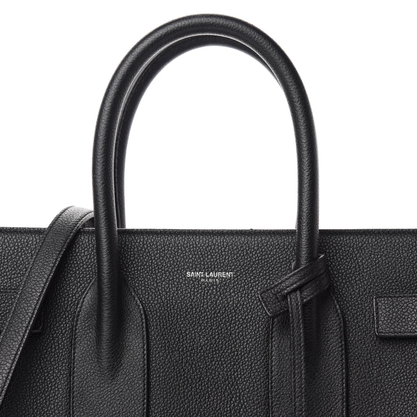 Grained Calfskin Small Sac De Jour Black