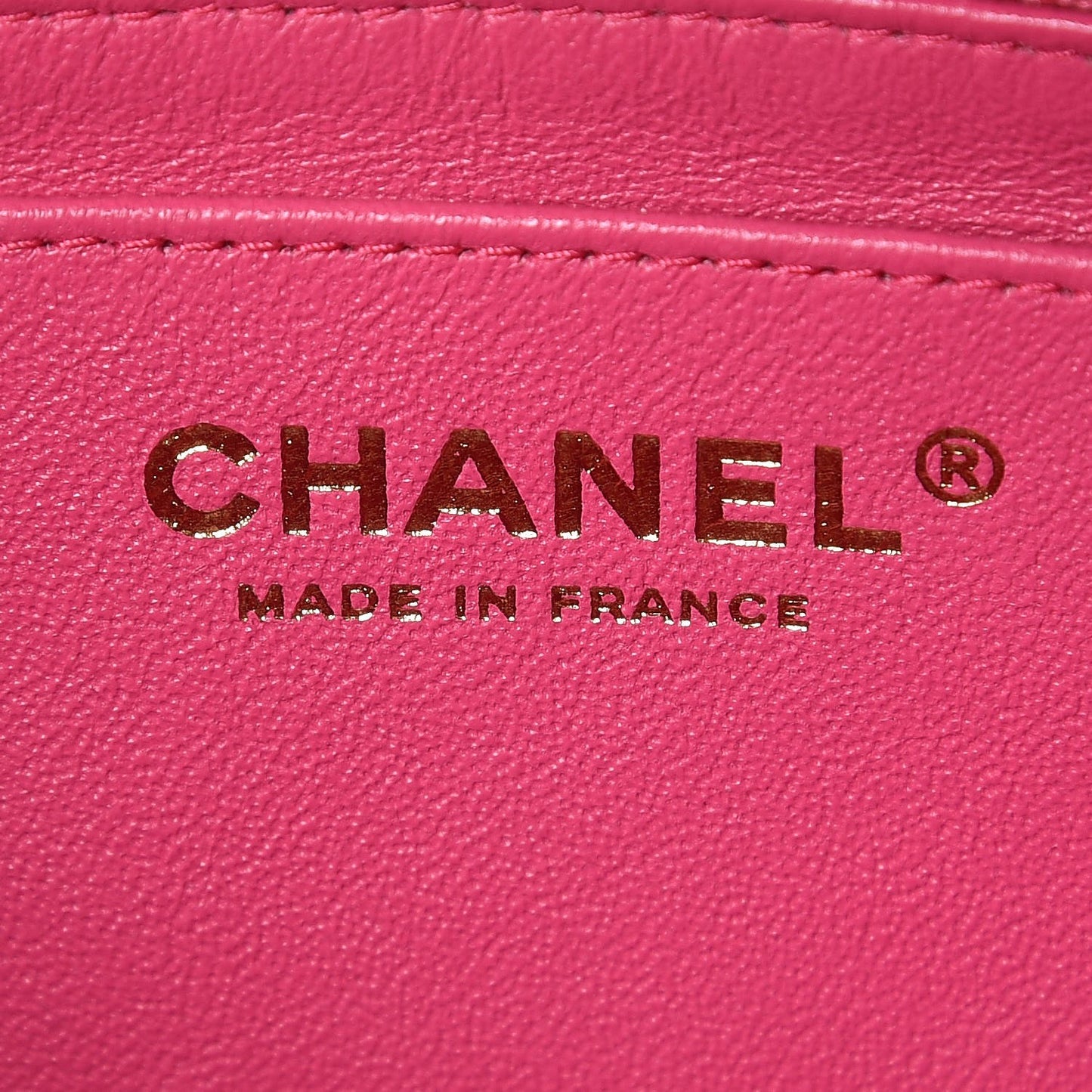 Lambskin Quilted Mini Rectangular Flap Dark Pink