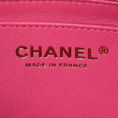 Chanel Lambskin Quilted Mini Rectangular Flap Dark Pink 6 of 8