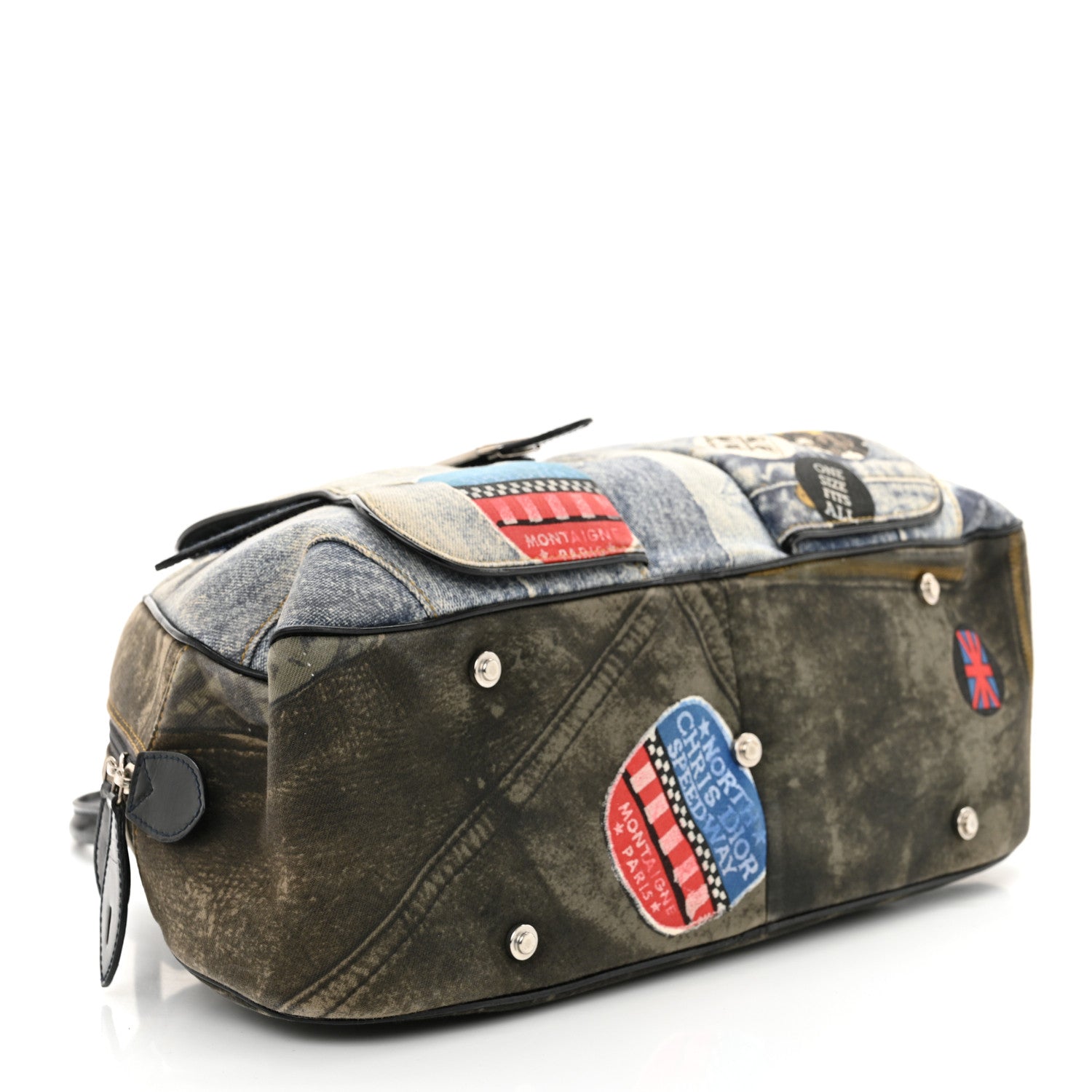 Christian Dior Denim Speedway Saddle Bowler Blue 4 of 14