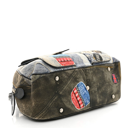 Christian Dior Denim Speedway Saddle Bowler Blue 4 of 14