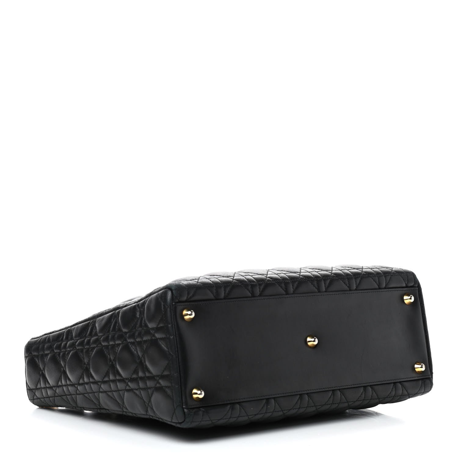 Christian Dior Lambskin Cannage Large Lady Dior Navy Blue 3 of 8