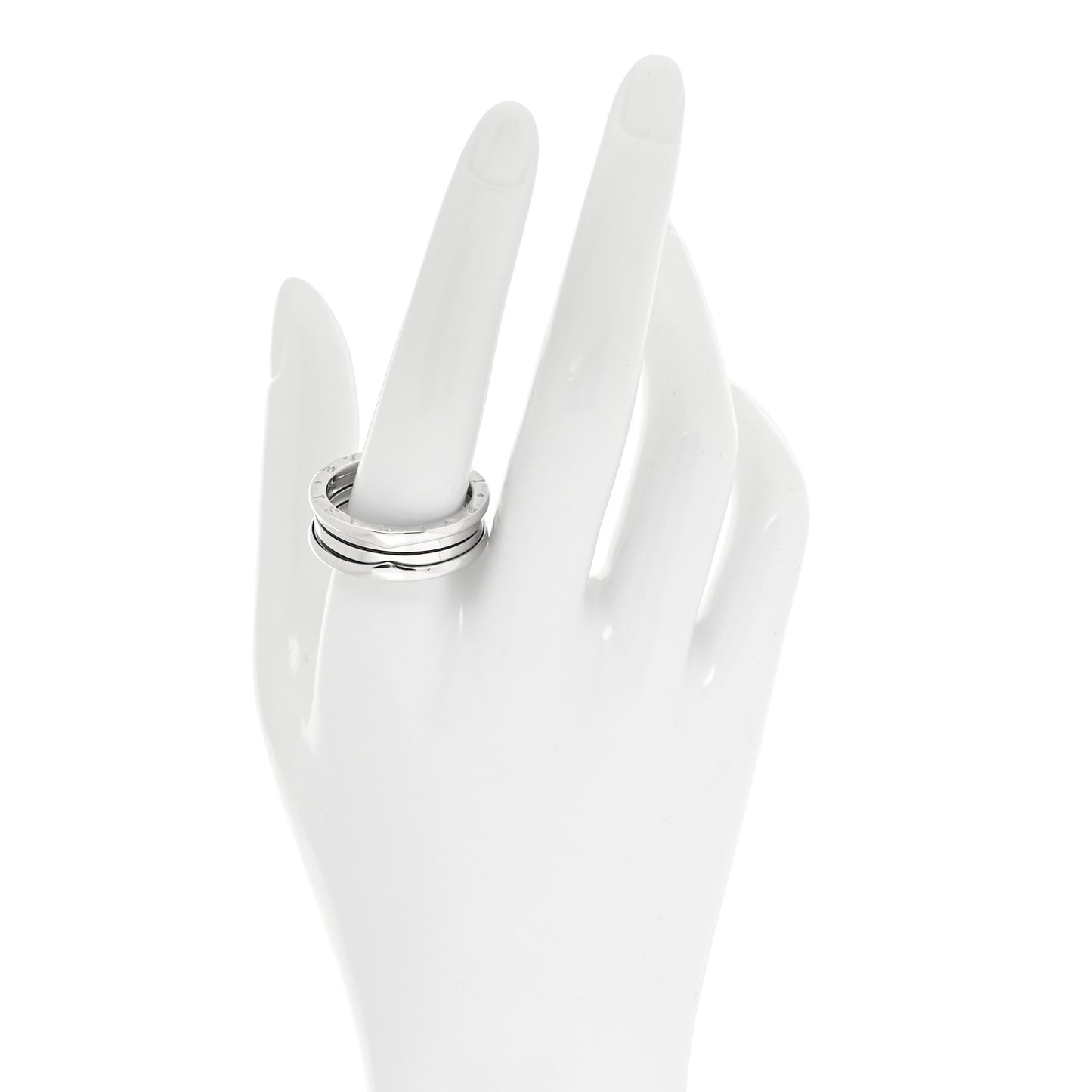 18K White Gold B.Zero1 Three-Band Ring 65 11