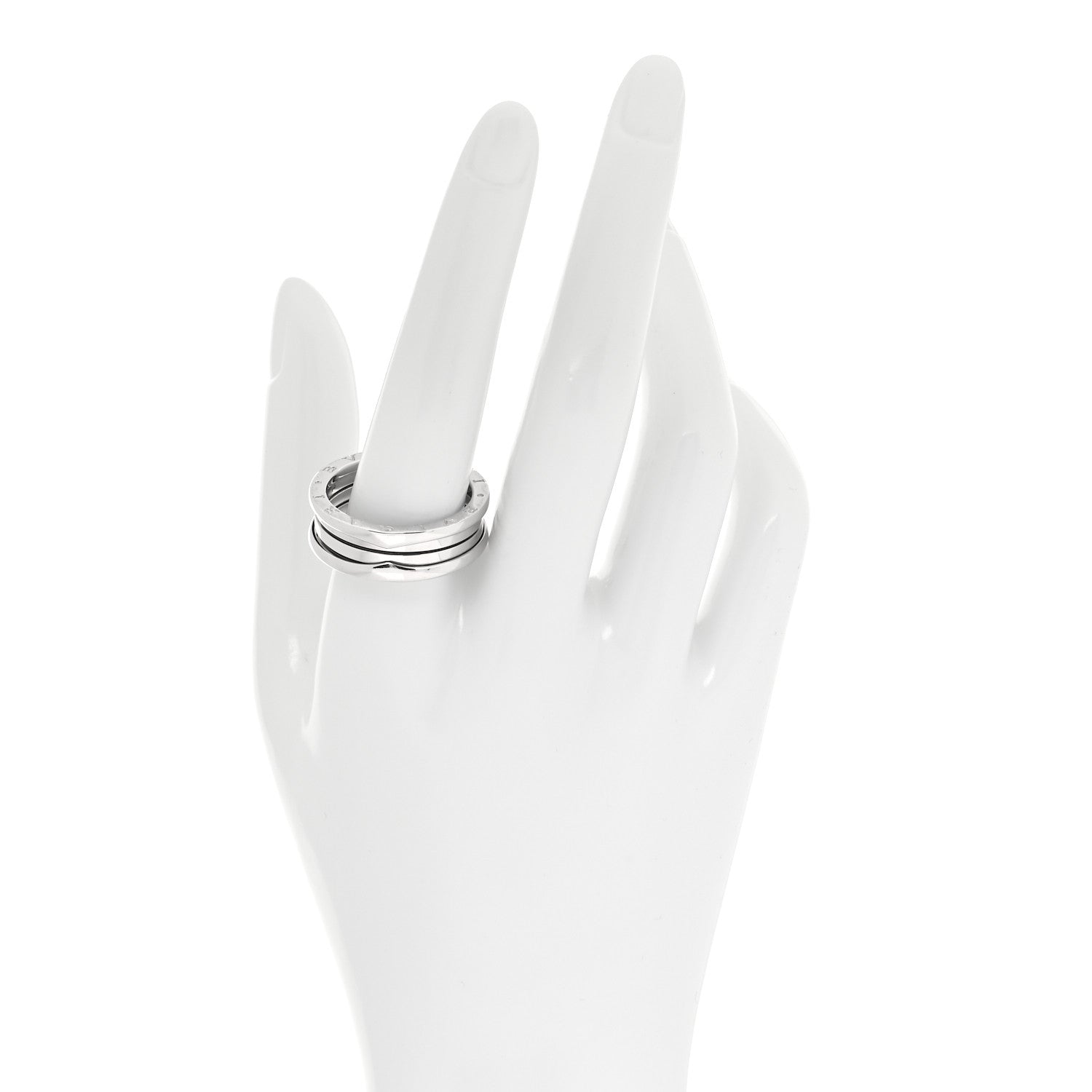 Bulgari 18K White Gold B.Zero1 Three-Band Ring 65 11 2 of 5
